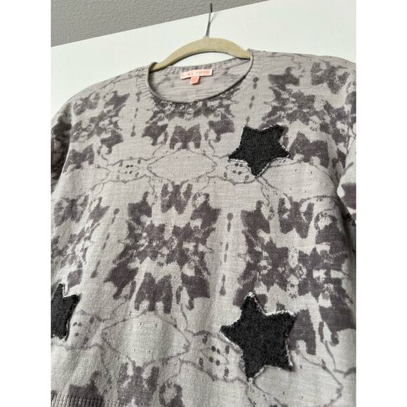 Lisa Todd Grey Black Cotton Pop Star Sweater Sz XS - Picture 3 of 8